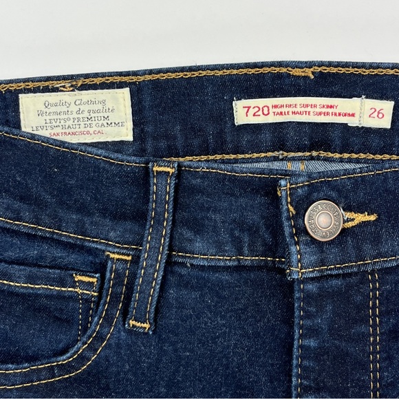 LEVI'S Premium⎮720 High Rise Super Skinny⎮W26 L30 - Picture 3 of 15